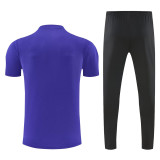 26-27 Man Utd Purple Short shirts and Long trousers Suit (圆领)