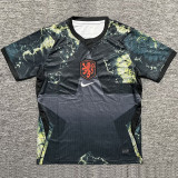 26-27 Netherlands Black Goalkeeper Fans Soccer Jersey