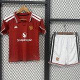 26-27 Man Utd Home Kids Soccer Jersey