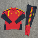 26-27 Spain Red Half Pull Tracksuit (半拉链)