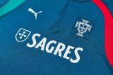 26-27 Portugal Lake blue Half Pull Tracksuit (半拉链)