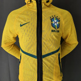 2026 World Cup Brazil Yellow Walkout Jacket (Hooded) #单上衣