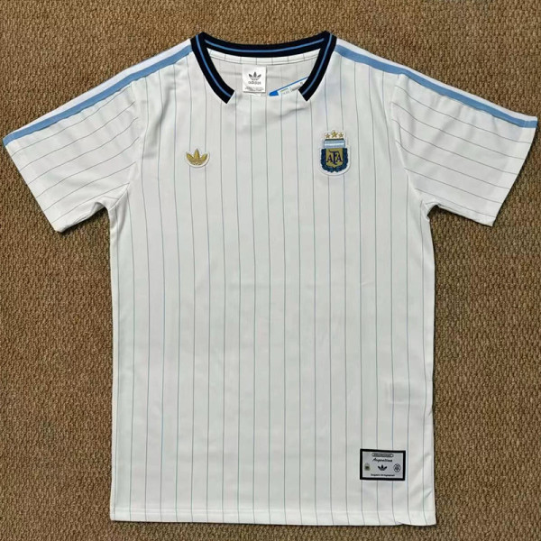 26-27 Argentina White Casual Edition Fans Training shirts