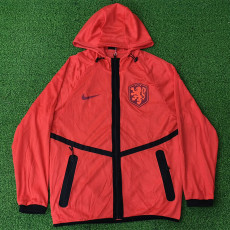 2026 World Cup  Netherlands Orange Walkout Jacket (Hooded) #单上衣