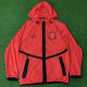 2026 World Cup  Netherlands Orange Walkout Jacket (Hooded) #单上衣