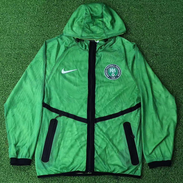 2026 Nigeria Green Walkout Jacket (Hooded) #单上衣