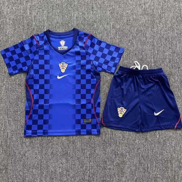 26-27 Croatia Away Kids Soccer Jersey