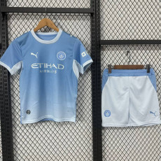 26-27 Man City Home Kids Soccer Jersey