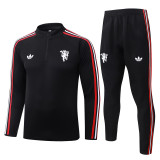 26-27 Man Utd Black Half Pull Tracksuit #B26048(半拉链)