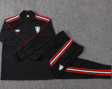 26-27 Man Utd Black Half Pull Tracksuit #B26048(半拉链)