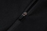26-27 Netherlands Black Half Pull Tracksuit #B26043(半拉链)