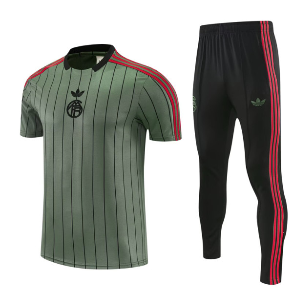 26-27 Bayern Army green Short shirts and Long trousers Suit (圆领)