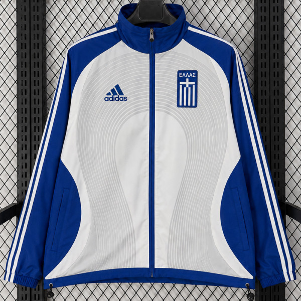 26-27 Greece White Blue Windbreaker
