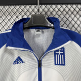 26-27 Greece White Blue Windbreaker
