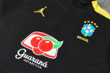 26-27 Brazil Black Half Pull Tracksuit (半拉链)