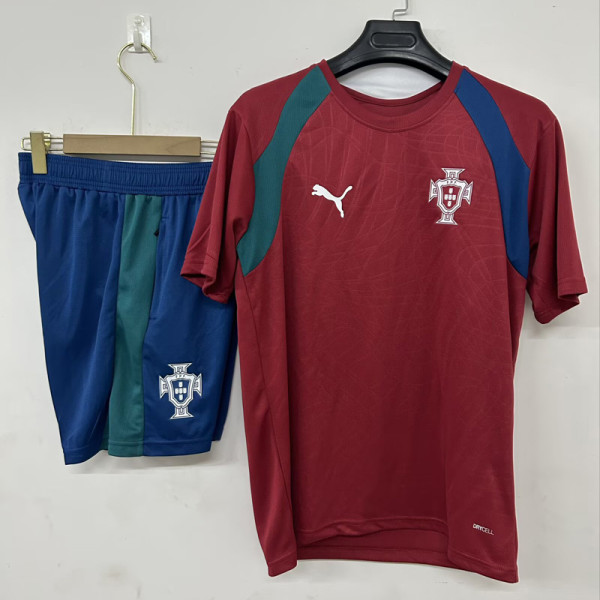 26-27 Portugal Red Training Short Suit