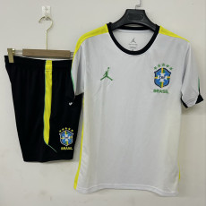 26-27 Brazil Jordan White Training Short Suit