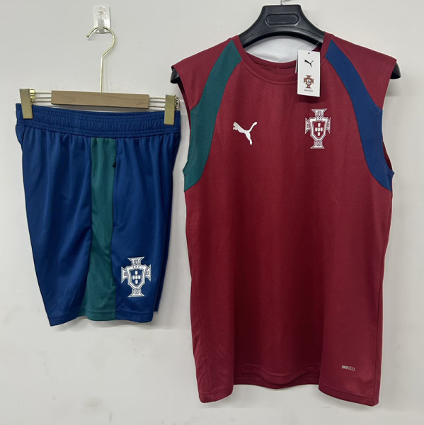 26-27 Portugal Red Tank top and shorts suit (背心短裤)