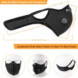 Reusable Dust Face Mask with Filters - Personal Protective Adjustable for Running, Cycling, Outdoor Activities