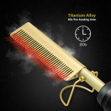 Hot Comb Electric Beard Straightener Brush Hair Comb Flat Curler Curling Iron