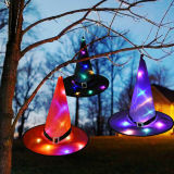 Caps Halloween LED Light Up Witch Hat Glowing Witches Props Hanging Decor