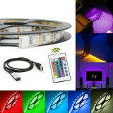 1-5M RGB 5050 LED Strip Lights With IR Remote Back Light 12V Colour Changing