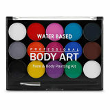 Face Paint Kit Professional Body Party Paint Halloween Washable 15 Color Palette