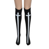 Halloween Womens Over The Knee High Fancy Long Stocking Nurse Sailor Cross Socks