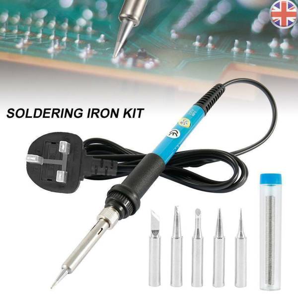 60W Adjustable Temp Soldering Iron Kit Electronics Welding Solder Irons Tool