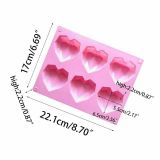 3D Silicone Large Heart Shape Cake Mould Geometric Baking Mold Tool Chocolate