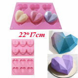3D Silicone Large Heart Shape Cake Mould Geometric Baking Mold Tool Chocolate