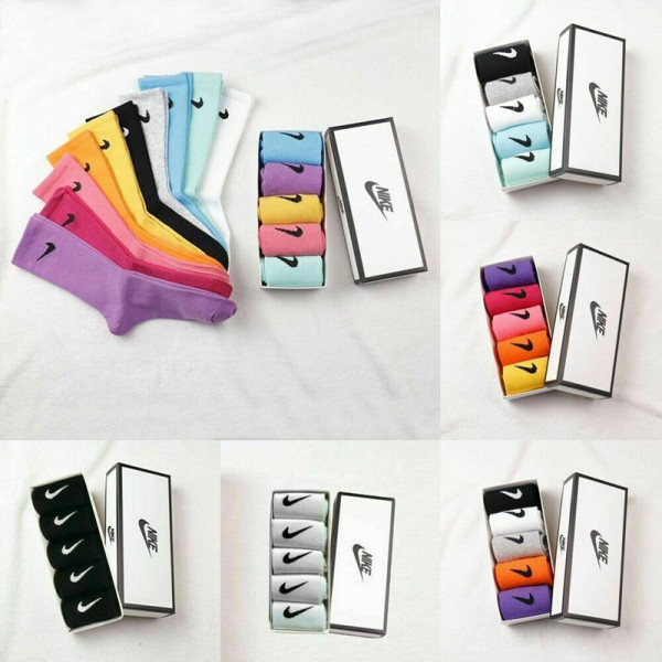 5 Pairs Socks Women's Men's Sports Socks Cotton Socks Casual Mid-Tube Socks