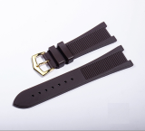 25mm Black/Brown/Navy Rubber Strap fit Patek Philippe Nautilus watches Buckle