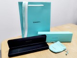 Tiffany & Co black suede jewellery box with iconic outer box, Card, and Gift Bag