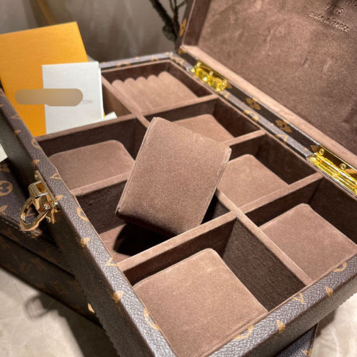 8in1 Louis Vuitton LV Logo Monogram Jewelry Hard Box Case Watch Bracelet
