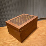 20IN1 Louis Vuitton LV Logo Wooden Jewelry Hard Box Case Watch Bracelet