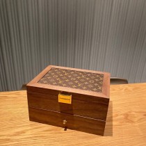 20IN1 Louis Vuitton LV Logo Wooden Jewelry Hard Box Case Watch Bracelet