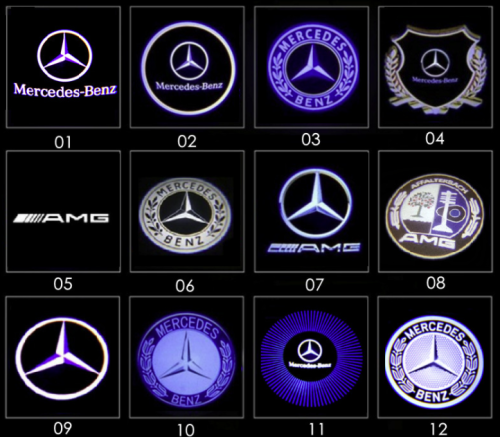 1 Pair Wireless Car LED Door Welcome Projector Ghost Shadow Laser Light MERCEDES