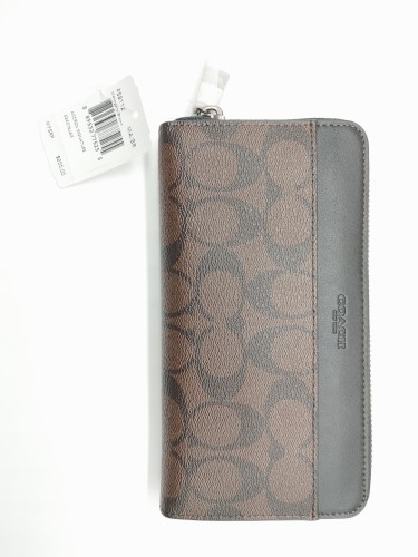 COACH 'Accordion' Signature Zip Around Wallet Purse New Valentine's Day