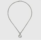 Gucci  Interlocking G pendant necklace  in 925 sterling silver in Box & Pouch