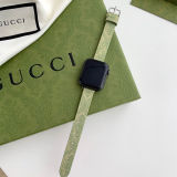Gucci apple watch strap green pattern