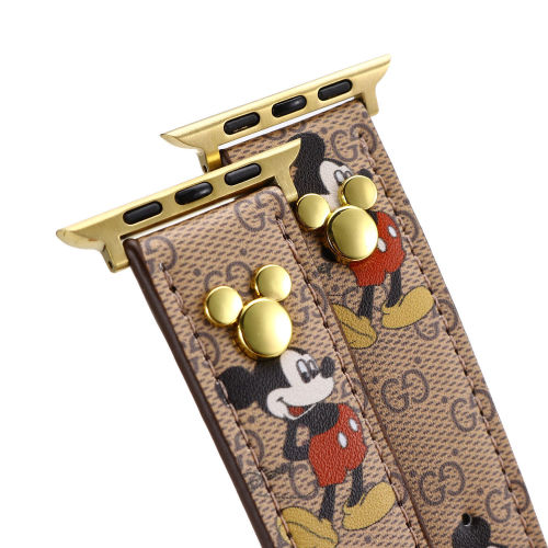 GUCCI Mickey mouse rivet apple watch strap