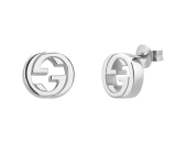 GUCCI EARRINGS INTERLOCKING G  EARRINGS SILVER NEW Ladies GG