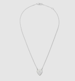 Necklace Gucci Trademark ladies heart Silver 925 48 cm New Pendant