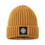 Stone Island Logo Warm Turnup Cap Beanie Knit Stretch Winter Hat