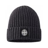 Stone Island Logo Warm Turnup Cap Beanie Knit Stretch Winter Hat