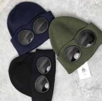 C.P. Company Double Lens Goggle Hat Beanie Black New C.P. Company Double Lens Goggle Hat Beanie Black New