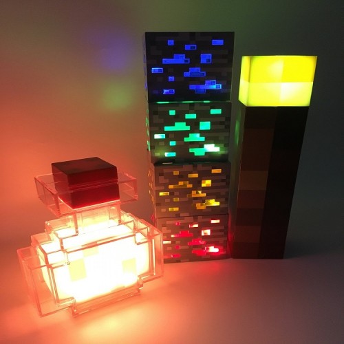 Minecraft Torch Wall Mount Night /Colour Changing Potion Bottle Light /Remote control night light