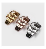 For JAEGER LeCOULTRE Watch Deployment Butterfly Clasp Buckle Leather Strap 18mm