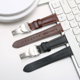 BROWN LEATHER MENS TUDOR BLACKBAY 22MM WRIST WATCH STRAP BAND DEPLOYMENT BUCKLE